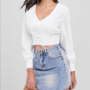 Corset Waist Crop Top